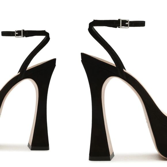 New SCHUTZ peaky platforms Shoes black suede rhinestone high heels 10 Revolve - Picture 5 of 15